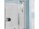 Chrome framed shower with shower head and white tiled walls at 1026 Briar Rose Ln, Ladson, SC 29456
