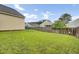Spacious backyard featuring a lush lawn, home's exterior, and a fence at 108 Larkspur Dr, Goose Creek, SC 29445