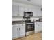 Updated kitchen featuring stainless steel appliances, sleek countertops, and ample storage space for culinary enthusiasts at 108 Larkspur Dr, Goose Creek, SC 29445
