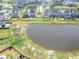 Aerial view of residential community near pond, showcasing well-maintained yards and neighborhood layout at 112 Whisper Dr, Summerville, SC 29485