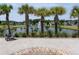 Scenic view of a pond lined with palm trees in a community space at 112 Whisper Dr, Summerville, SC 29485