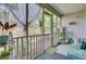 Relaxing screened-in porch featuring comfortable seating and lush greenery at 1208 Village Creek Ln Ln # 1, Mount Pleasant, SC 29464