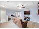 Upstairs bonus room featuring a comfy couch, TV, and desk area at 160 Brookhaven Rd, Summerville, SC 29486