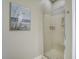 Modern bathroom featuring a glass enclosed shower with neutral walls and elegant decor at 1852 Pierce St, Charleston, SC 29492