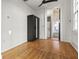 Bedroom with closet and stacked washer/dryer at 19 Smith St # A, Charleston, SC 29401