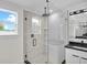 Modern bathroom with a sleek glass shower enclosure and contemporary fixtures at 1991 Joppa Ave, North Charleston, SC 29405