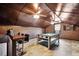 A game room with a billiard table, bar, and unique brick wall details at 2233 Glendale Dr, Charleston, SC 29414