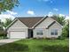 Charming single-story home with gray siding, a two-car garage, and a well-manicured lawn at 250 Huguenot Trl, Huger, SC 29450