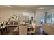 Elegant dining area with stylish lighting and comfortable seating at 260 Huguenot Trl, Huger, SC 29450