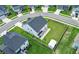 Aerial view showcasing the spacious backyard, patio, and fencing of the home at 277 Fiddleback Dr, Summerville, SC 29486