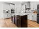 Spacious, bright kitchen with white cabinets, a center island, and stainless steel appliances at 277 Fiddleback Dr, Summerville, SC 29486