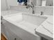 Close-up of a modern kitchen sink with a stylish faucet and marble countertops at 277 Fiddleback Dr, Summerville, SC 29486