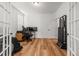 Home office featuring hardwood floors and an ergonomic desk at 277 Fiddleback Dr, Summerville, SC 29486
