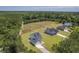 Aerial view shows the area around the property at 310 Mizell Rd, Dorchester, SC 29437