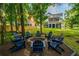 Inviting backyard fire pit area with Adirondack chairs, perfect for outdoor entertaining at 3711 Tip Ln, Mount Pleasant, SC 29466