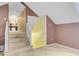Carpeted staircase leading to upper level, with a landing area at 4 Garth Dr, Charleston, SC 29414
