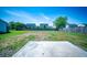 Wide view of the backyard's lush, green lawn under a sunny, blue sky at 414 Dovetail Cir, Summerville, SC 29483