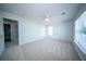 This bedroom offers neutral carpet and an abundance of sunlight at 414 Dovetail Cir, Summerville, SC 29483