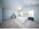 Bright main bedroom with vaulted ceiling, carpet, and large windows offers a peaceful retreat at 414 Dovetail Cir, Summerville, SC 29483
