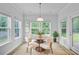 Cozy dining area with natural light, a round table, and access to the backyard at 578 Mountain Laurel Cir, Goose Creek, SC 29445