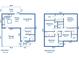 Detailed floor plan showcasing the layout of the first and second floors with labeled rooms at 716 Mcroy St, Moncks Corner, SC 29461