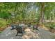 Secluded backyard oasis with cozy fire pit surrounded by comfortable seating, perfect for gatherings and relaxation at 803 Burnett Dr, Charleston, SC 29412
