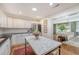 Kitchen with island, stainless appliances, white cabinets, and view into a connected living area at 803 Burnett Dr, Charleston, SC 29412