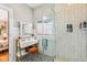 Updated bathroom boasting a glass-enclosed shower, vanity area, and decorative tile floors at 1007 Whitlow Blvd, Summerville, SC 29483