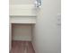 This closet offers ample storage space with shelving and a light fixture for added convenience at 1201 Pine Bluff Dr, Summerville, SC 29483