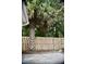 Wooden backyard fence with palm tree and mature landscaping at 1341 Pinnacle Ln, Charleston, SC 29412