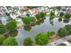 Aerial view of community pond surrounded by homes and greenery at 1870 Gammon St, Charleston, SC 29414