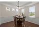 Dining room featuring a round table, four chairs, hardwood floors, and wainscoting at 1870 Gammon St, Charleston, SC 29414