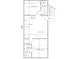 Detailed floor plan showcasing the layout of the bedrooms, bathrooms, kitchen, and living room dimensions at 19 Smith St # D, Charleston, SC 29401