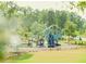 Community playground and play house with mature trees and plenty of green space for neighborhood to enjoy at 2056 Ten Point Dr, Charleston, SC 29492