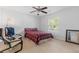 Cozy bedroom with a ceiling fan, and carpeted floors, offering a warm and inviting space at 210 Basswood Ave, Summerville, SC 29483