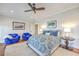Bedroom with colorful accents and hardwood floors at 2269 Hartfords Bluff Cir, Mount Pleasant, SC 29466
