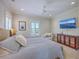 Bedroom with ceiling fan and window shutters at 2269 Hartfords Bluff Cir, Mount Pleasant, SC 29466