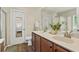 Bathroom with dual sinks, spacious vanity, and a well-lit mirror at 243 Old Savannah Dr, Goose Creek, SC 29445