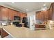 Functional kitchen featuring updated appliances, ample cabinet space, and stylish countertops at 243 Old Savannah Dr, Goose Creek, SC 29445
