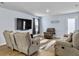 Comfortable living room featuring sofas, a television, and light blue walls at 386 Spruce Ivy St, Moncks Corner, SC 29461