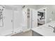 Bathroom featuring shower with white subway tile and connecting main bedroom at 467 Hidden Meadow Ln, Summerville, SC 29486