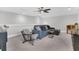 Comfortable bonus room featuring plush seating, a modern ceiling fan, and recessed lighting at 467 Hidden Meadow Ln, Summerville, SC 29486