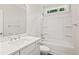 Bright bathroom featuring a tub with shower, vanity with hard surface countertop, and natural light at 5182 Stono Plantation Rd Dr, Hollywood, SC 29449