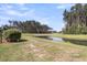 Scenic view of a tranquil pond surrounded by lush greenery and trees at 525 Scholar Way, Summerville, SC 29486