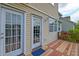 Outdoor deck featuring wood railings, access to the house, and outdoor space at 543 Mclernon Trce, Johns Island, SC 29455