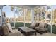 Relaxing screened-in patio with comfortable seating and views of the backyard and trees at 1034 Scotch Bonnet Way, Summerville, SC 29485