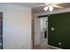 Bedroom with a ceiling fan and an open doorway to a hall area at 107 Twin Tree Dr, Summerville, SC 29485