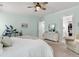 Well-lit bedroom featuring a walk-in closet and ensuite bathroom, designed for relaxation and convenience at 110 Bloomfield St, Summerville, SC 29486