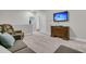 Cozy living room with comfortable seating and a TV, ideal for relaxing at 110 Bloomfield St, Summerville, SC 29486