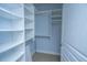 Well-organized walk-in closet with ample shelving and storage options at 1319 Basildon Rd, Mount Pleasant, SC 29466